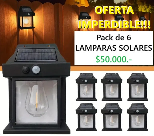 NUEVA LUZ SOLAR DE PARED CON AMPOLLETA (PACK 3)