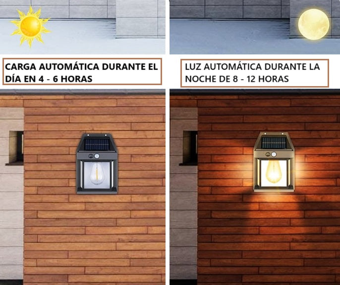 NUEVA LUZ SOLAR DE PARED CON AMPOLLETA (PACK 3)